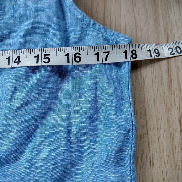Vineyard Vines Small Blue Linen Casual Comfortable Sleeveless Top - Picture 6 of 7